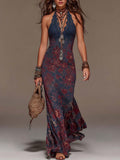 Alexandrine | Robe Maxi en Dentelle Halter