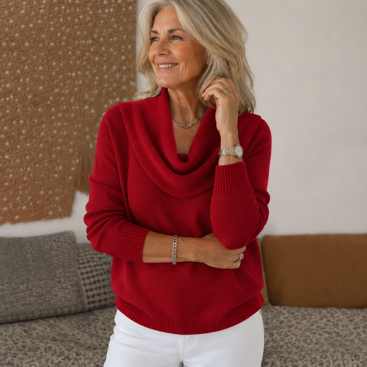 Arlette | Pull Doux à Col Élégant