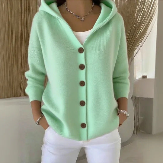 Josette | Cardigan en Coton à Boutons Contrastés