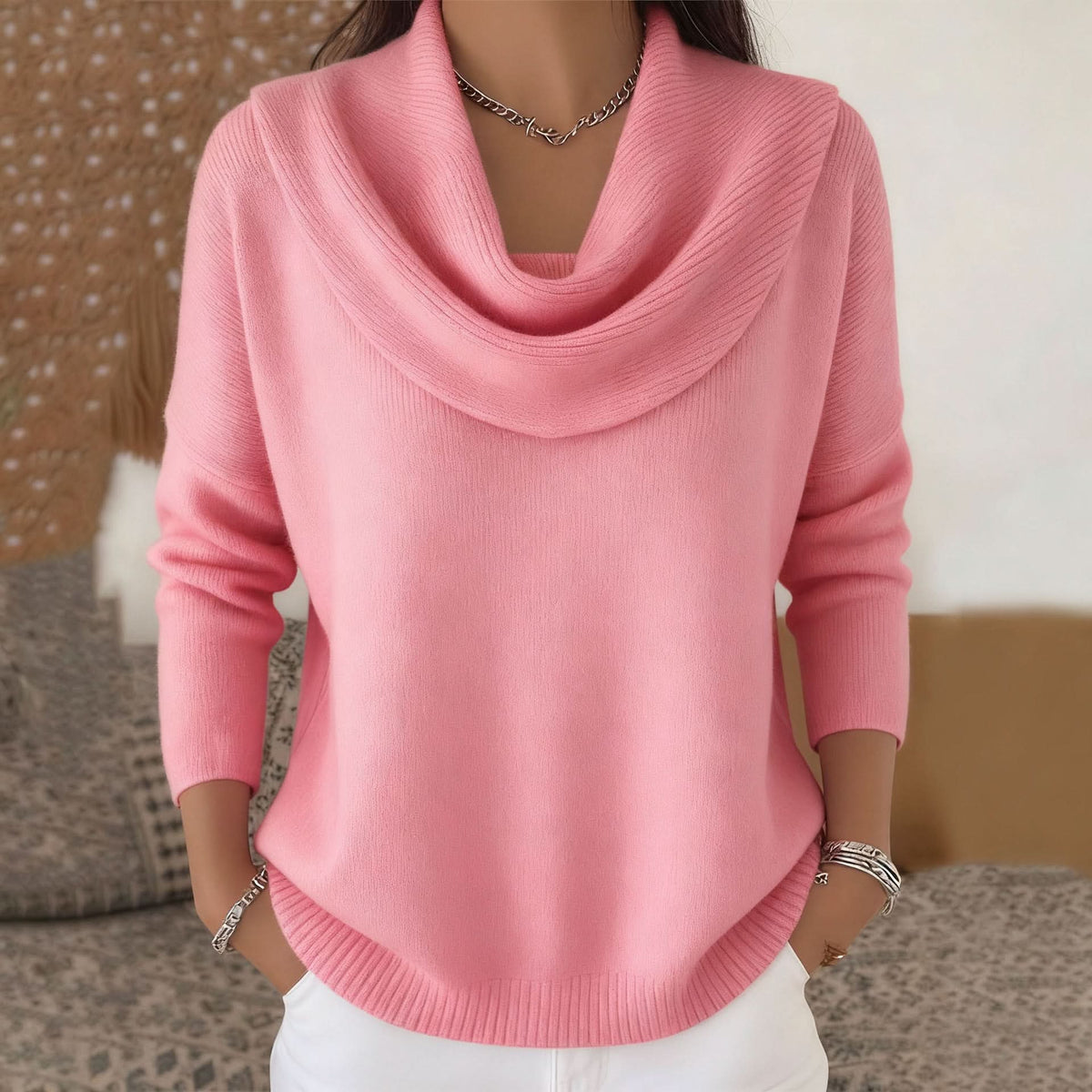 Arlette | Pull Doux à Col Élégant
