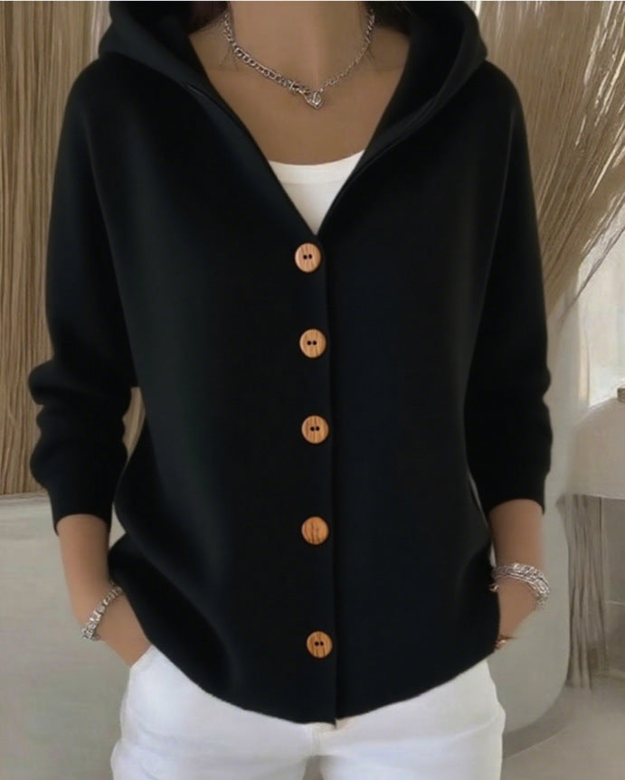 Josette | Cardigan en Coton à Boutons Contrastés