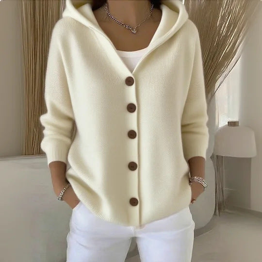 Josette | Cardigan en Coton à Boutons Contrastés