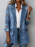 LACINDA | Blazer avec empiècements en dentelle florale