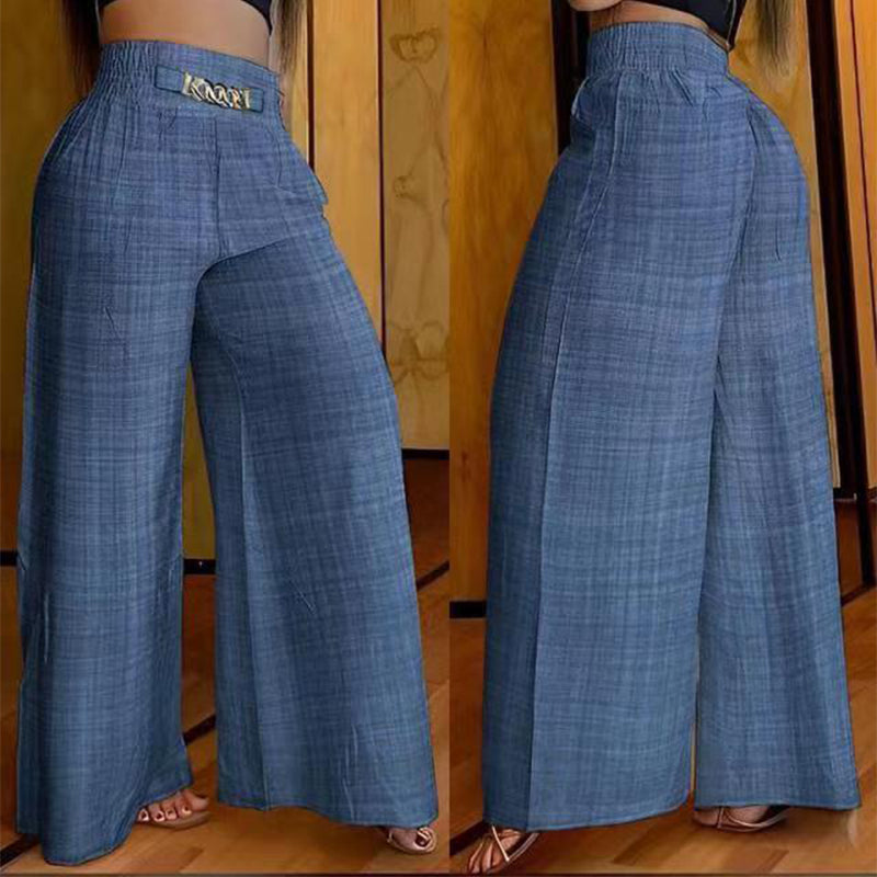 Évelyne | Pantalon Large Taille Haute