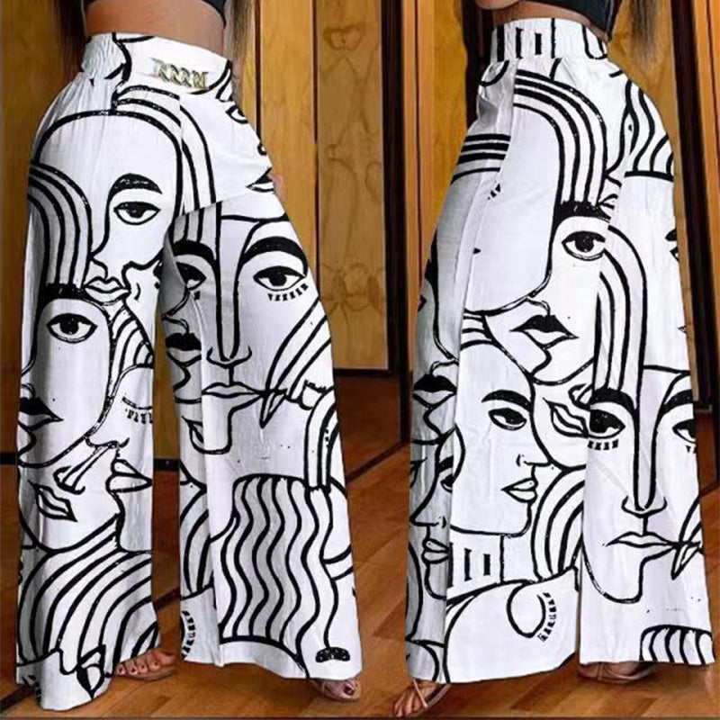 Évelyne | Pantalon Large Taille Haute