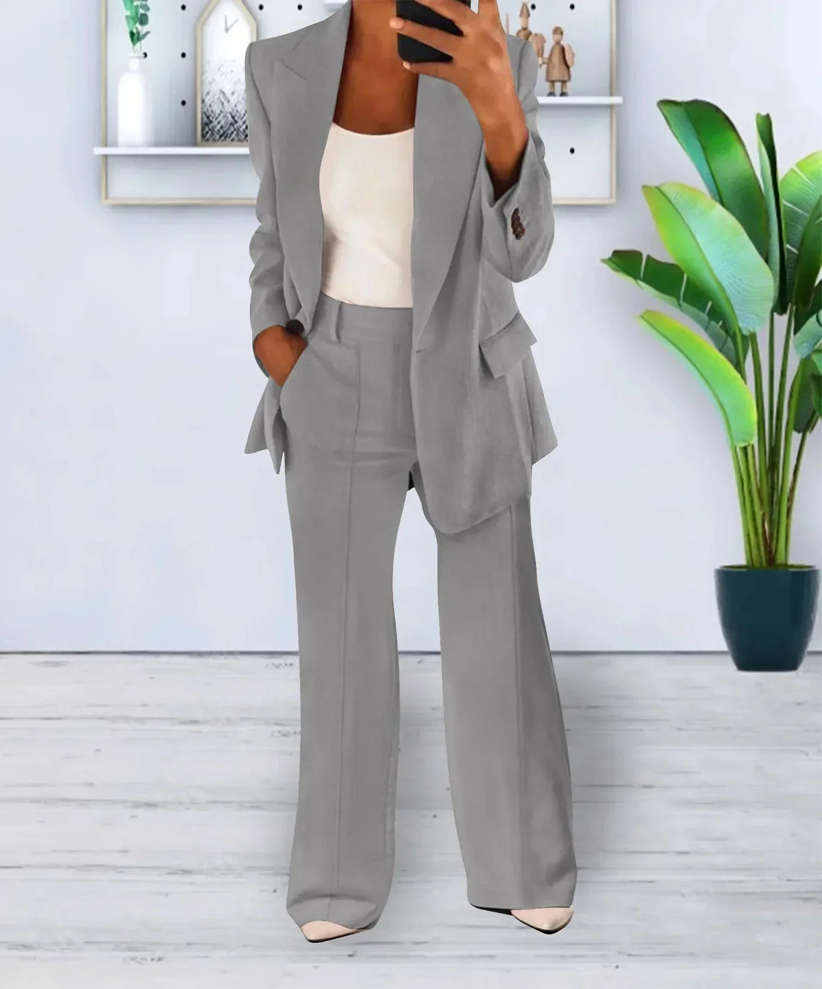 Camille | Ensemble blazer et pantalon large