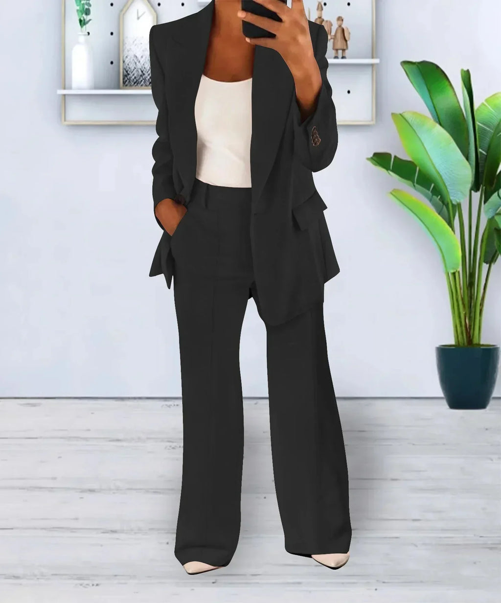 Camille | Ensemble blazer et pantalon large