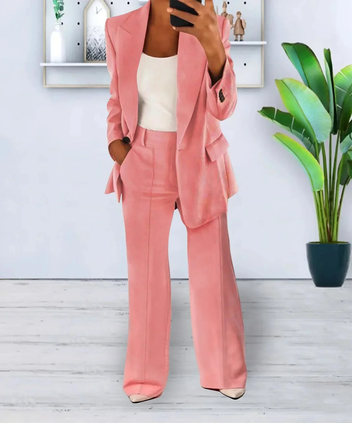 Camille | Ensemble blazer et pantalon large