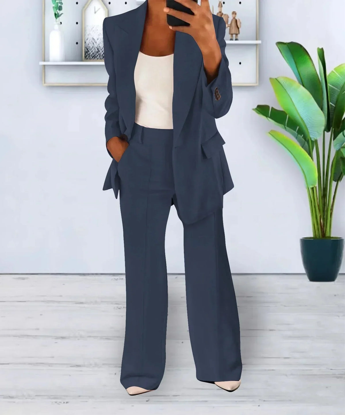 Camille | Ensemble blazer et pantalon large