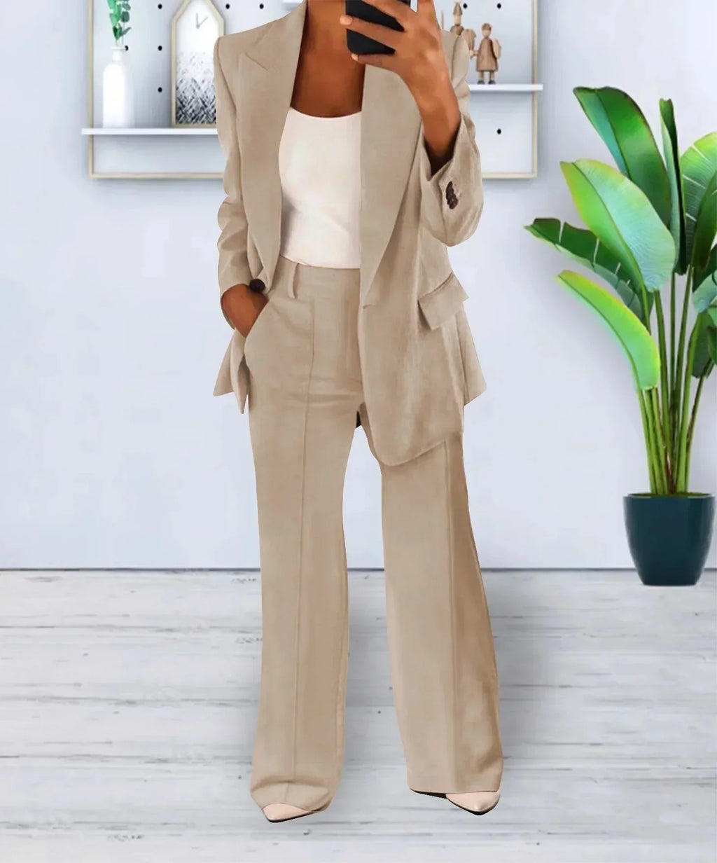 Camille | Ensemble blazer et pantalon large