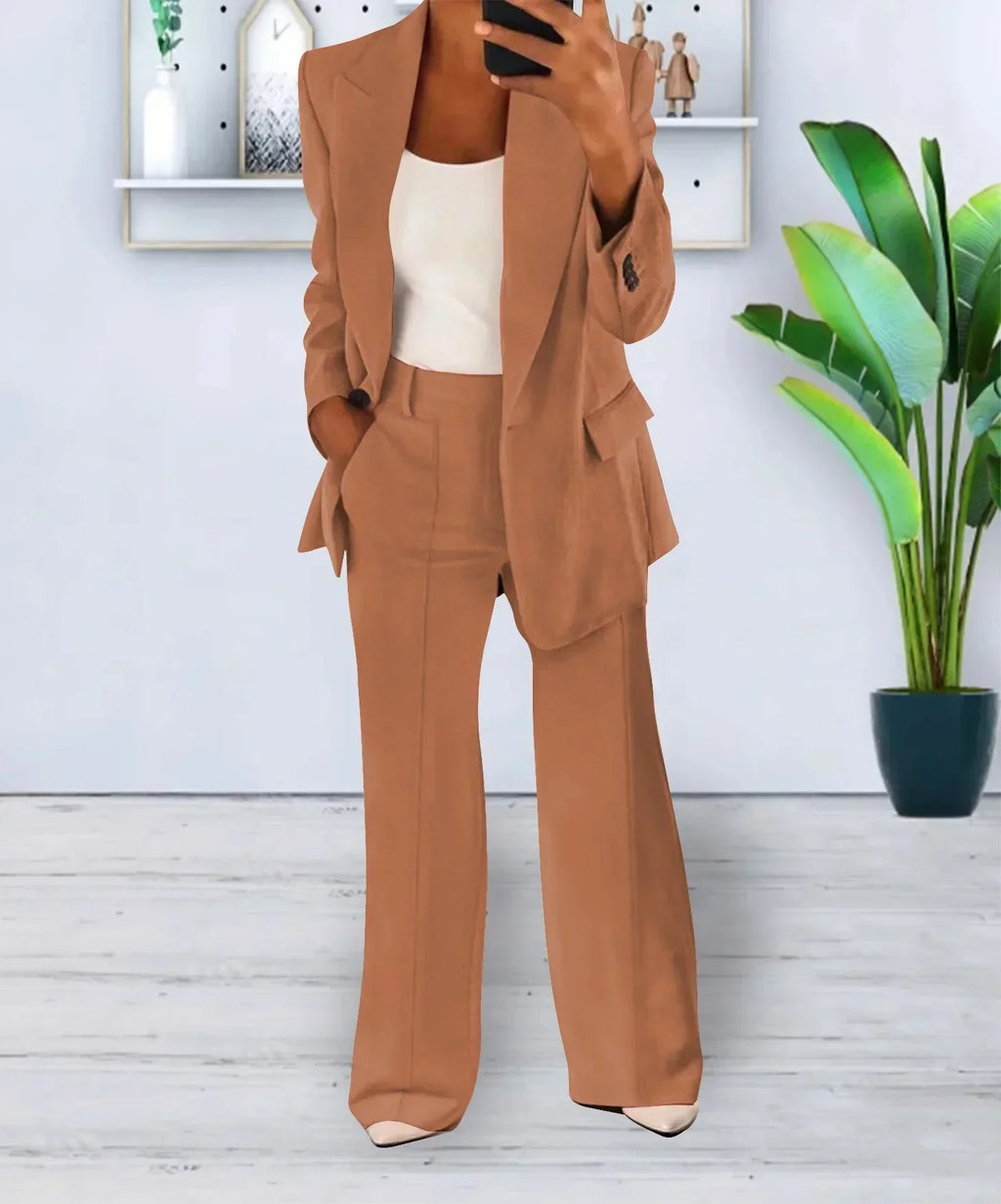 Camille | Ensemble blazer et pantalon large