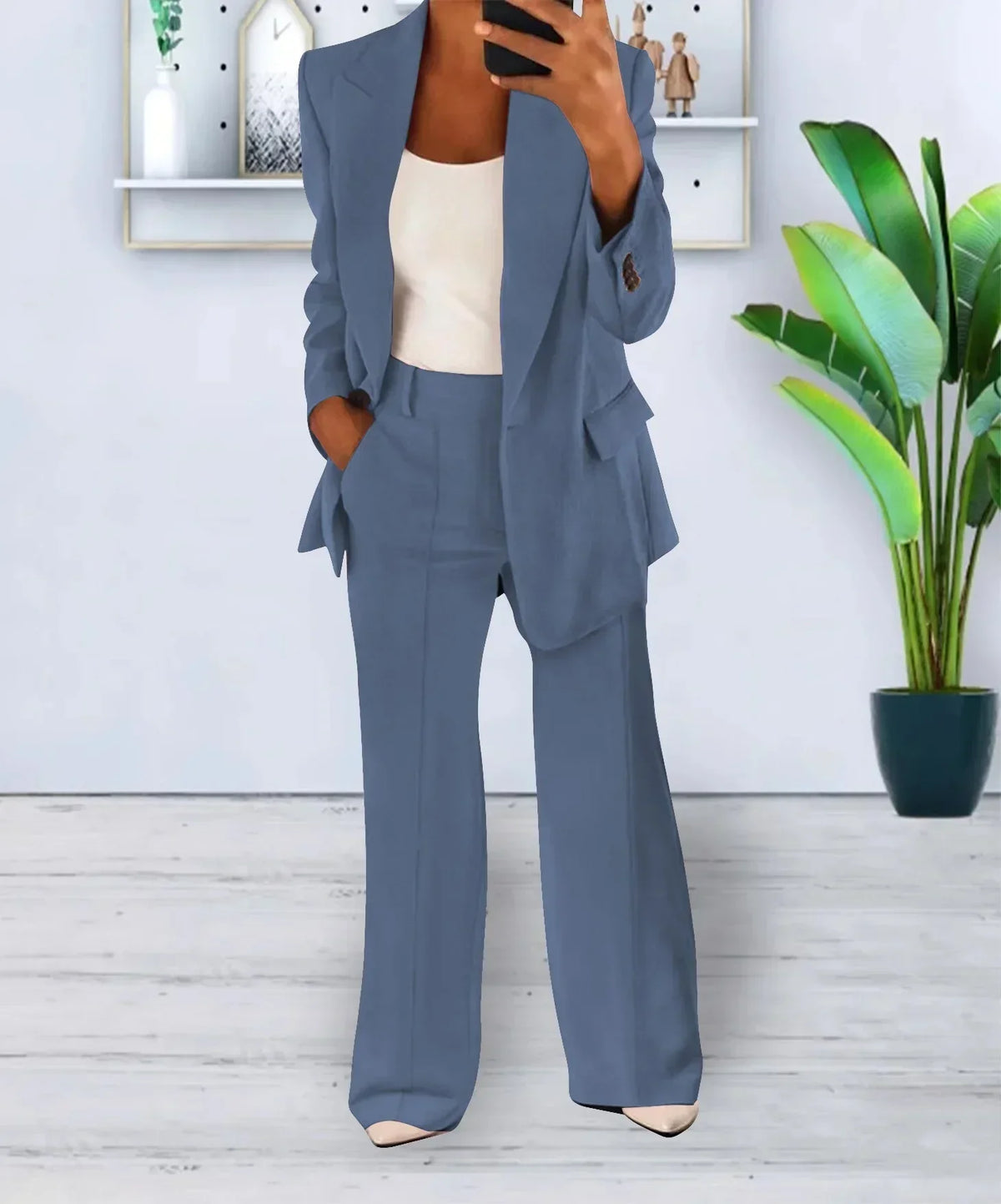 Camille | Ensemble blazer et pantalon large